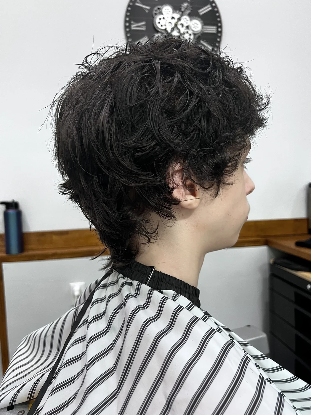 Curly hair cut and styling at The Gilded Edge, West Seattle salon